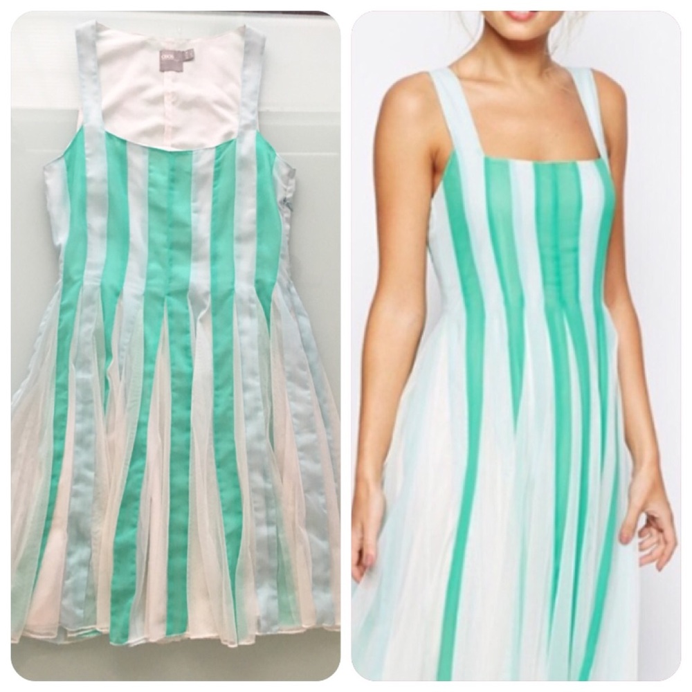 ASOS Green Ribbon and Tulle Dress
